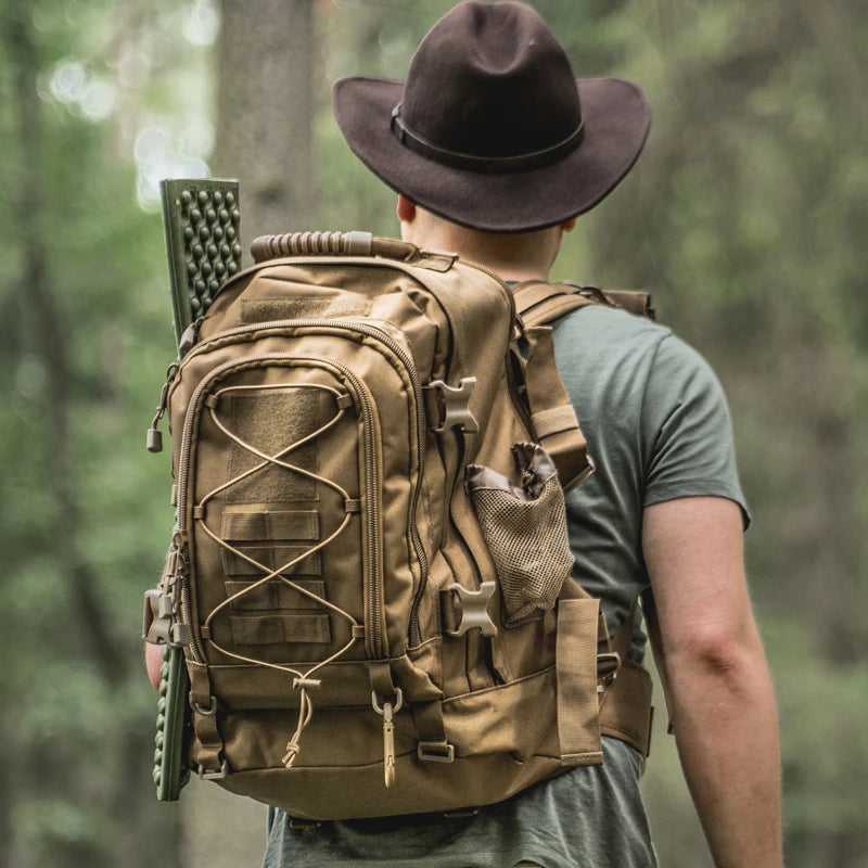 65L Tactical Outdoor Backpack — Large Capacity Military Hiking & Camping Rucksack for Men