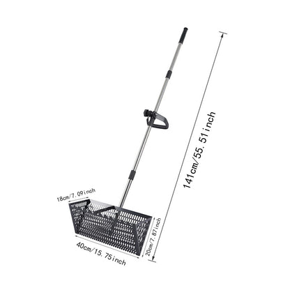 Handheld Sand Sifter Rake with Mesh Shovel – Ergonomic Sharp Tooth Beach & Gardening Tool for Soil Loosening, Camping & Seafood Catching