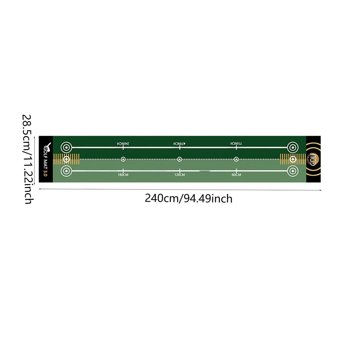 Portable Golf Putting Mat – Lightweight Putting Practice Training Aid for Home, Lawn, and Park, Golf Gift Accessory
