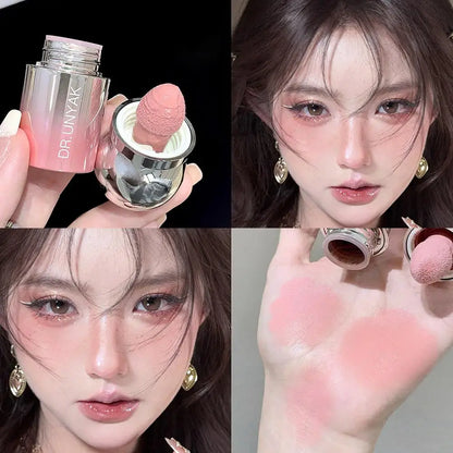 Velvet Liquid Blush - Matte Sponge Applicator for Natural Long-Lasting Cheek Color & Contour