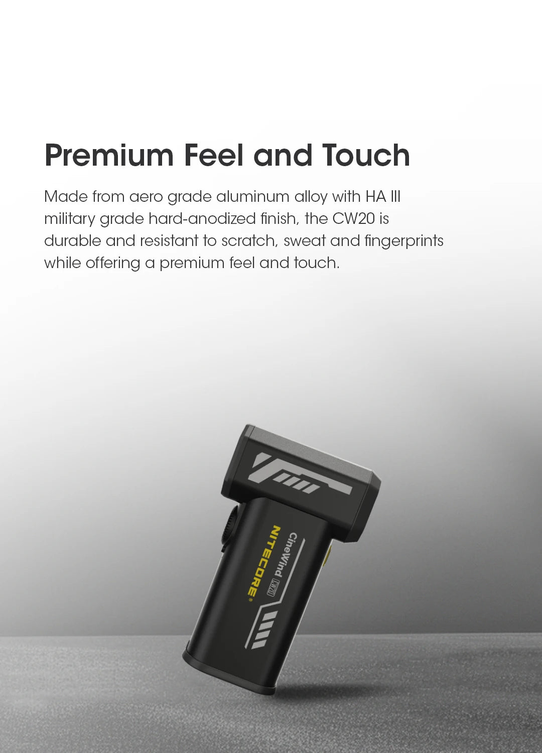 NITECORE CW20 Multipurpose Pocket Fan - Portable Stepless Wind Blower for Photography, Canon, Sony, Short Video & Camping