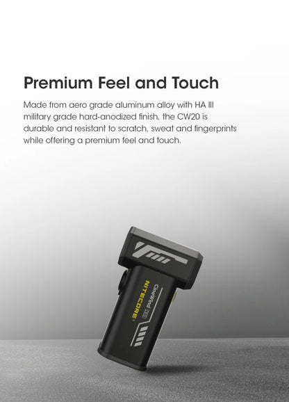 NITECORE CW20 Multipurpose Pocket Fan - Portable Stepless Wind Blower for Photography, Canon, Sony, Short Video & Camping