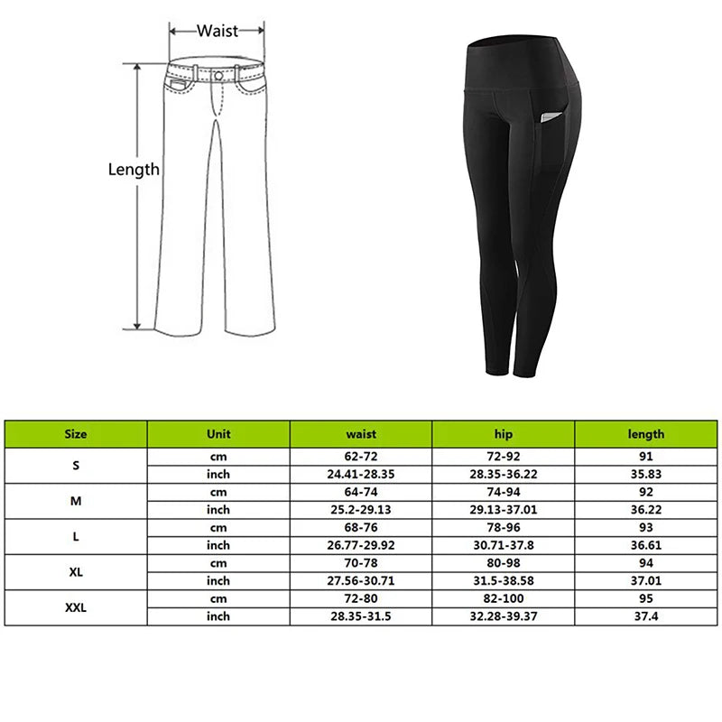 Elevate Your Workout: High Waist Yoga Leggings with Tummy Control, Ruched Booty, and Pockets - Seamless Compression Tights for Women