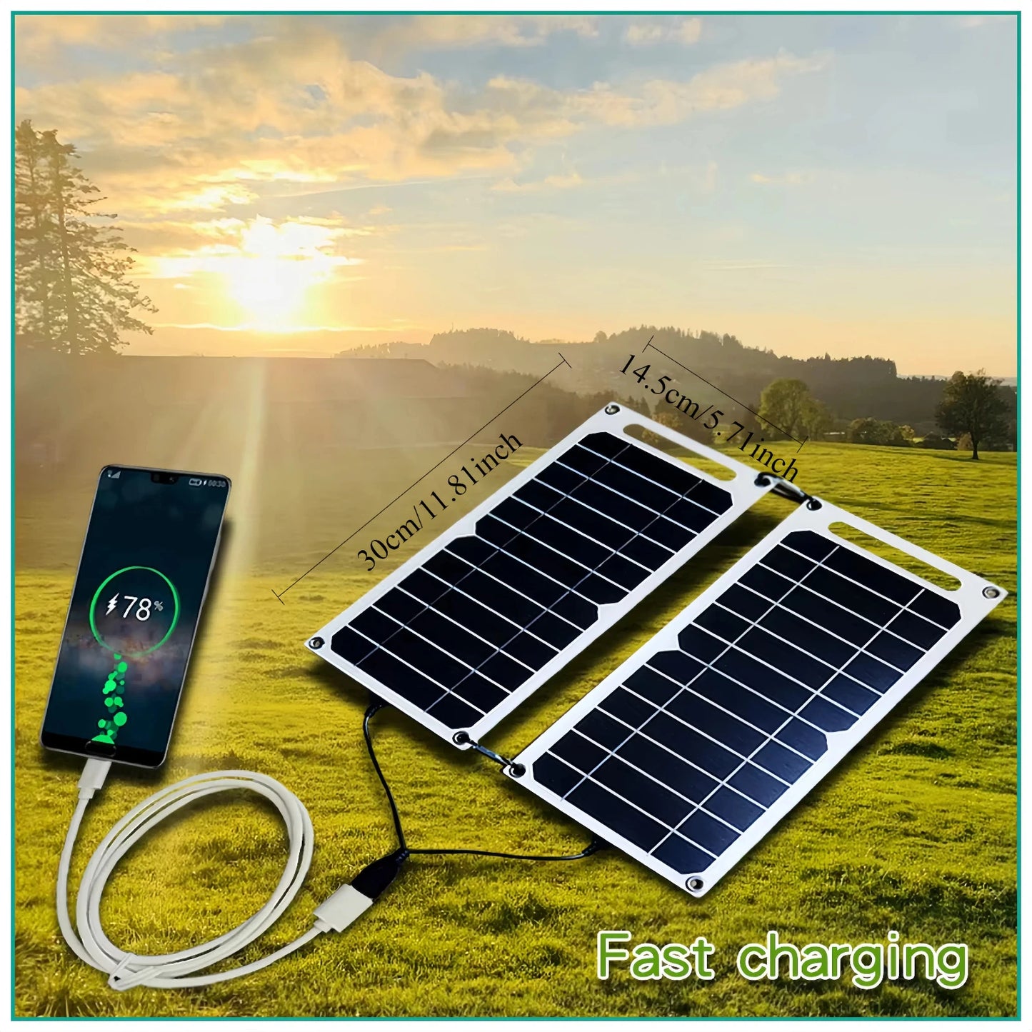 Solar Panel 1-14PCS – USB Waterproof Outdoor Charging Panel for Hiking, Camping & Mobile Phone Battery Bank