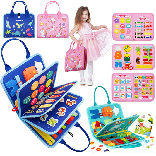 Montessori Busy Board Toy for Toddlers – Fine Motor Skills, Educational Learning Activities & Life Skills Sensory Toy