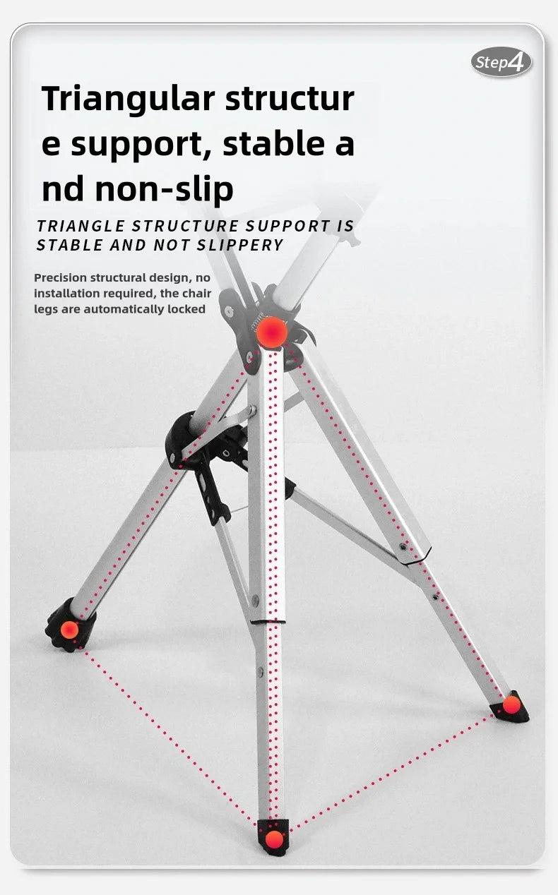 2-in-1 Portable Folding Cane & Chair — Quick-Fold Walking Stick with Built-In Seat and Three Legs