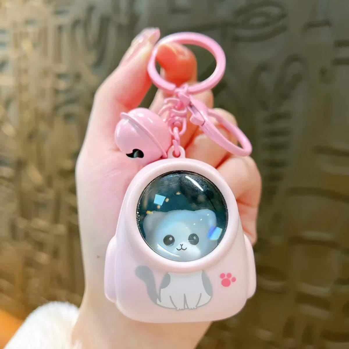 Cute Bear Night Light Keychain - Kawaii Bag Charm with Mini LED Atmosphere Light