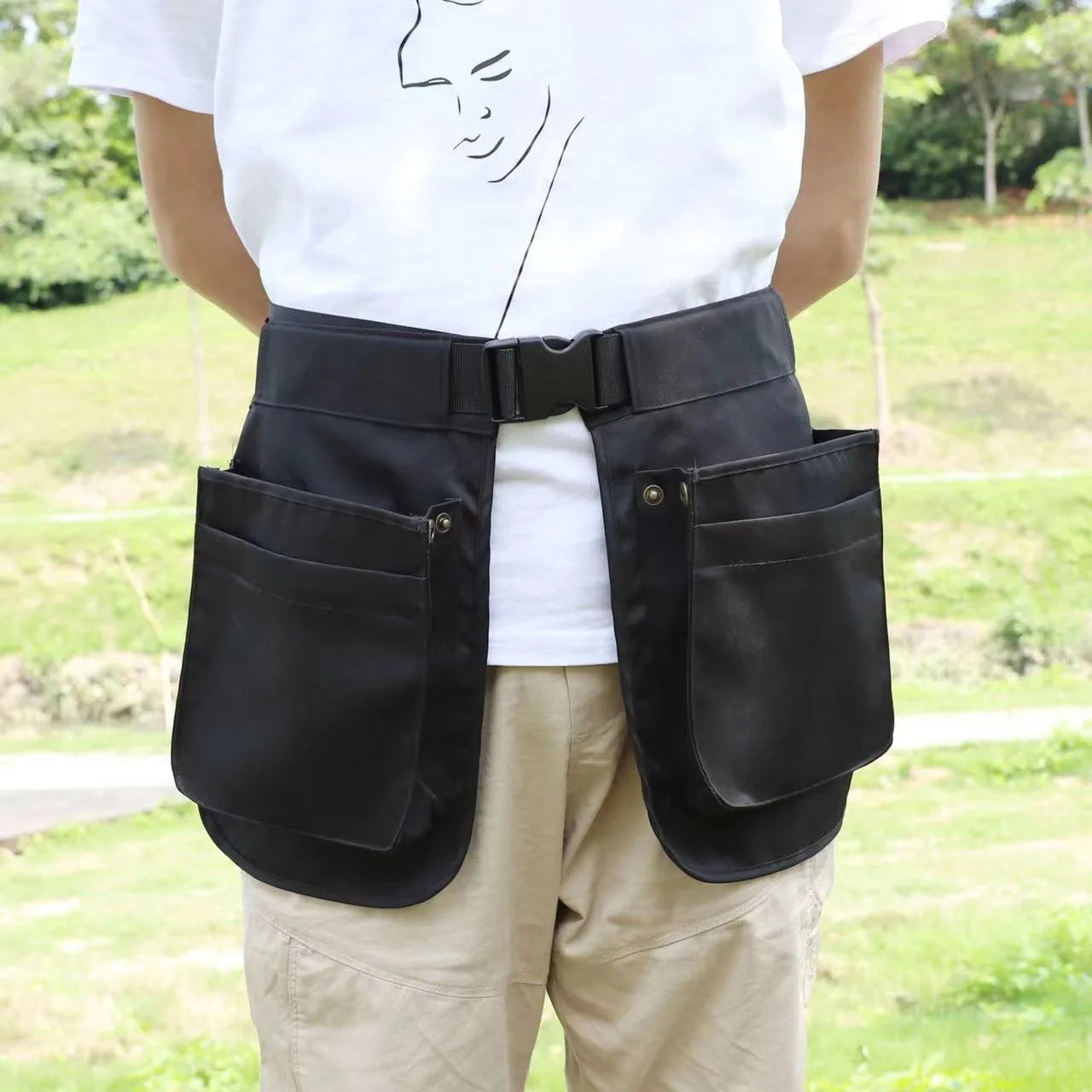 Sports Fashion Multi-Pocket Waist Bag – Zipper Closure Outdoor Travel Fanny Pack for Running, Hiking & Daily Use