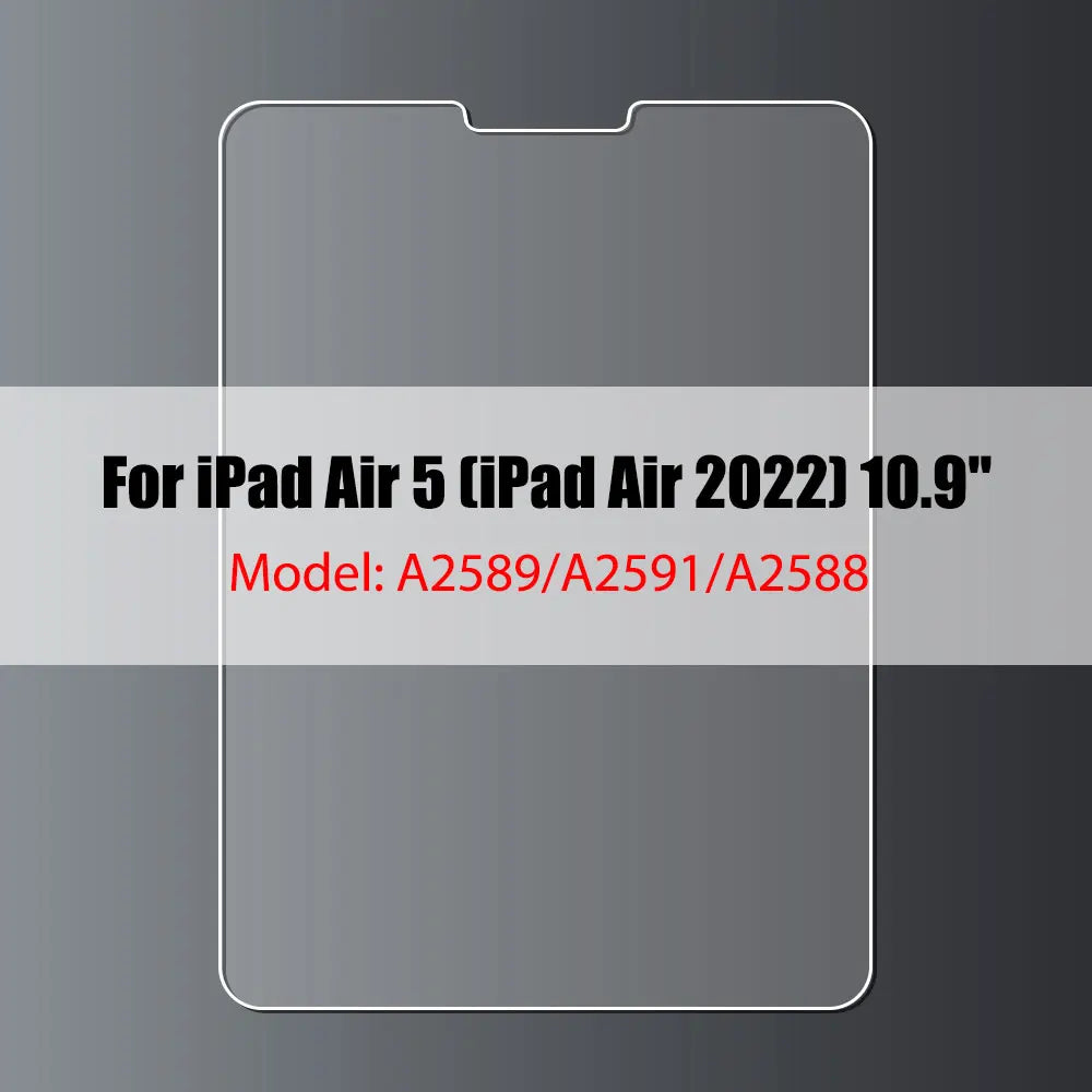 Tempered Glass Screen Protector for iPad 10.2, 9.7, 10.5, 10.9, Pro 11, New iPad 9/8/7/6/5, Air 4/3/2, Mini 2020-2022