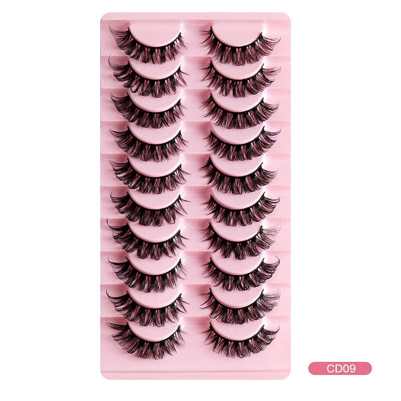 2/10 Pairs 3D Mink Strip False Eyelashes – Dramatic Fake Lash Extensions for Makeup
