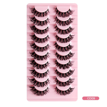 2/10 Pairs 3D Mink Russian Strip False Eyelashes – Dramatic Fake Lash Extensions for Makeup