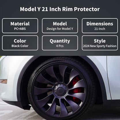 Model Y 2020-2024 Tesla 21" Wheel Protector – 4PCS ABS Rim Protection Accessories