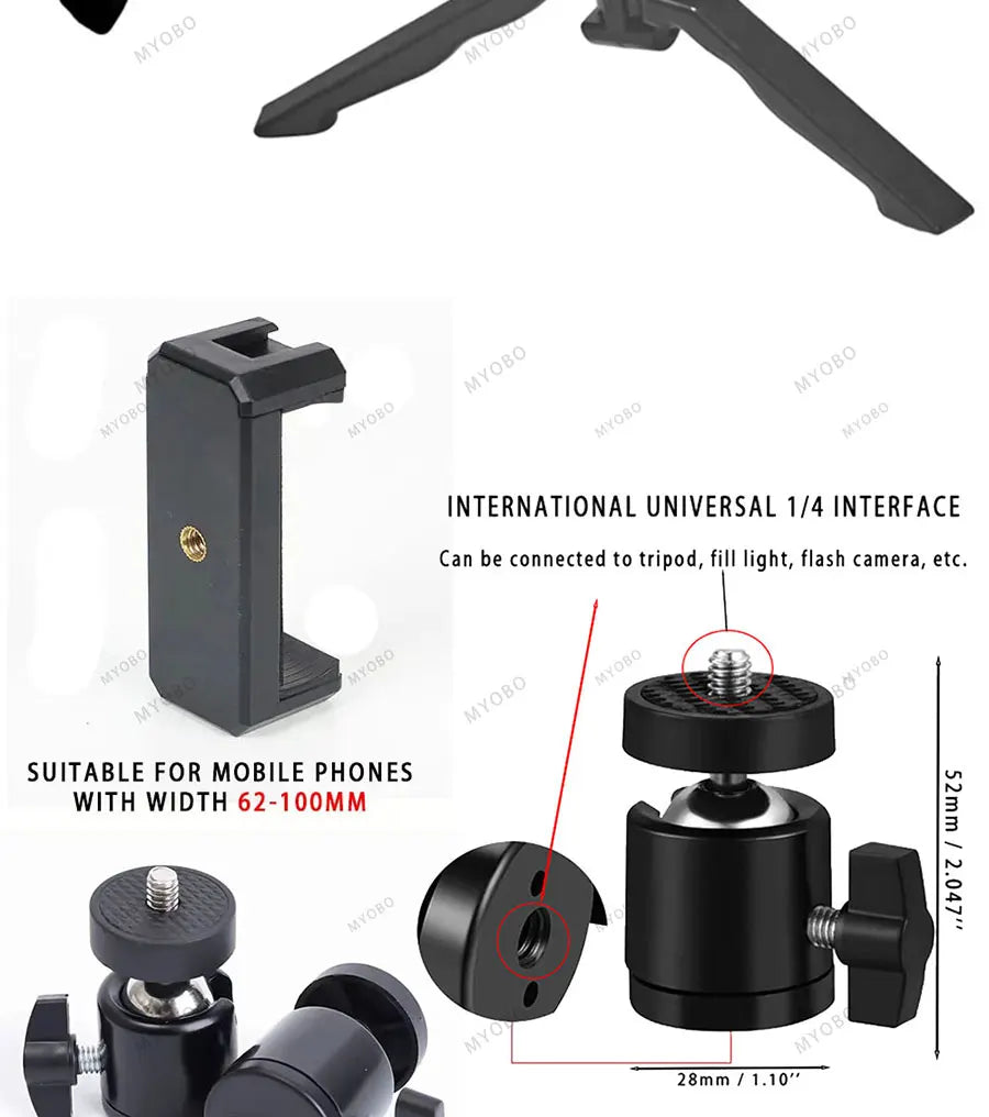 Teleprompter Clip for Phone – Live Broadcast Desktop Handheld Stand, Video Subtitle & Speech Reading Tripod Accessories