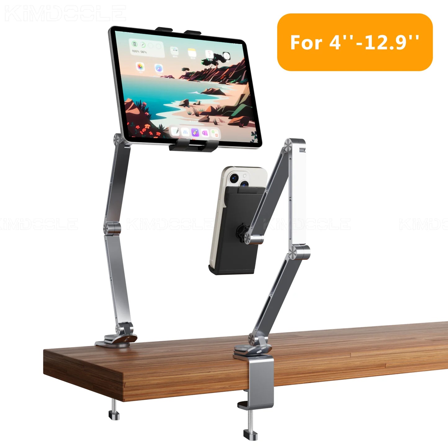 Artpowers Adjustable Tablet Holder – Portable Stand for iPad, Monitor, Phone & Laptop with Rotating Clip Mount