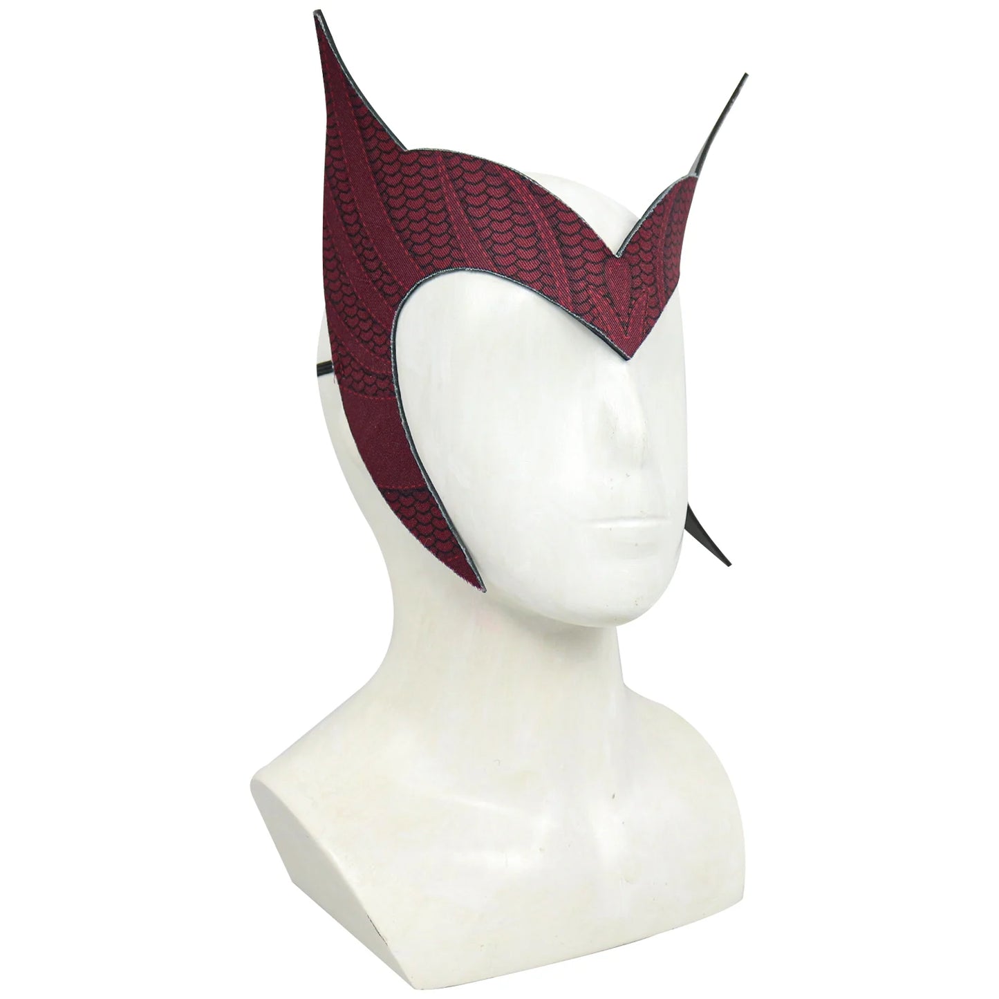 Scarlet Witch Cosplay Headband & Mask — Leather Face Cover for Adult Halloween, Superhero Costume & Party Props