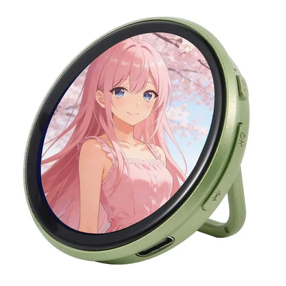 Dynamic Electronic Anime Badge - Touch-Control Digital Display for Photos, GIFs & Videos