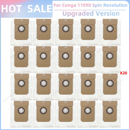 Replacement Parts Kit for Cecotec Conga 11090 / 13090 Spin Revolution Vacuum – Roller, Brushes, HEPA Filter & Mop