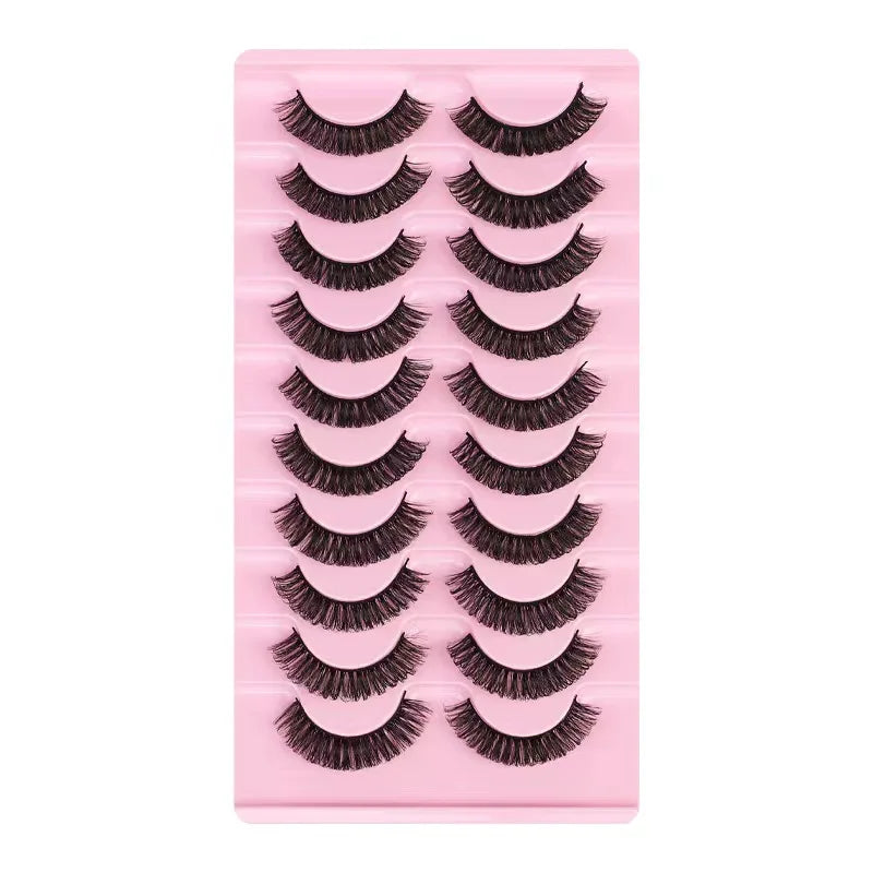 2/10 Pairs 3D Mink Strip False Eyelashes – Dramatic Fake Lash Extensions for Makeup
