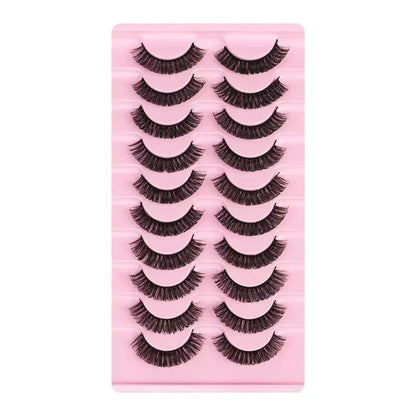 2/10 Pairs 3D Mink Russian Strip False Eyelashes – Dramatic Fake Lash Extensions for Makeup