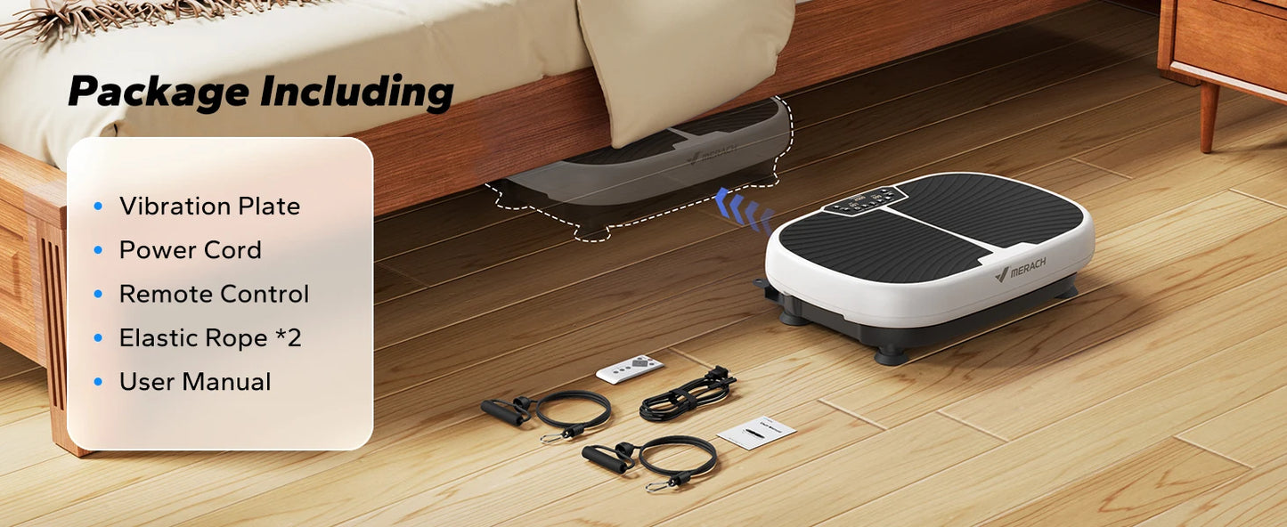 MERACH EMS Vibration Plate – Fitness Machine for Fat Burning, Weight Loss, Pain Relief & Lymphatic Drainage