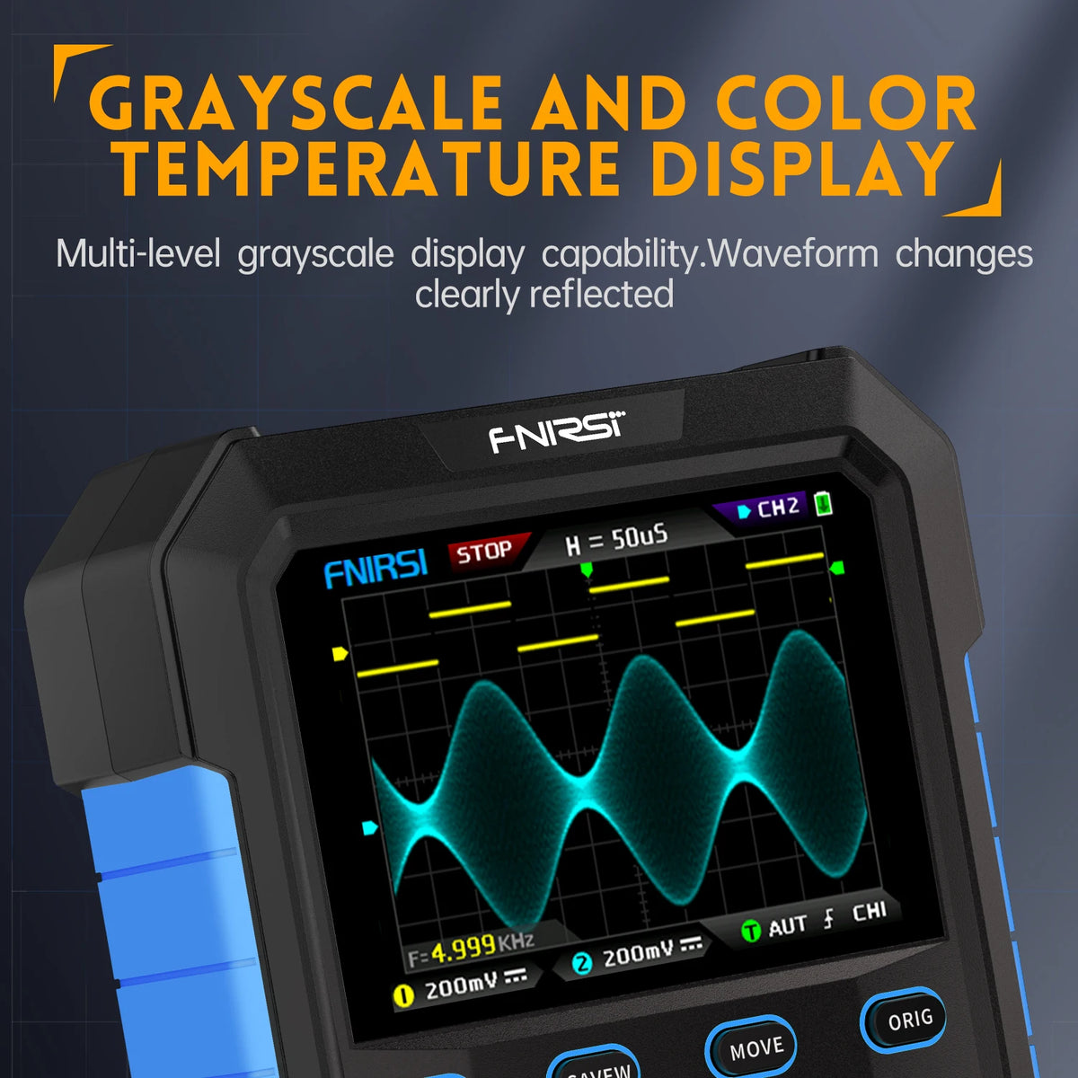 FNIRSI DPOX180H Digital Oscilloscope - 180MHz Dual-Channel Handheld Scope with Signal Generator and Fluorescent Display
