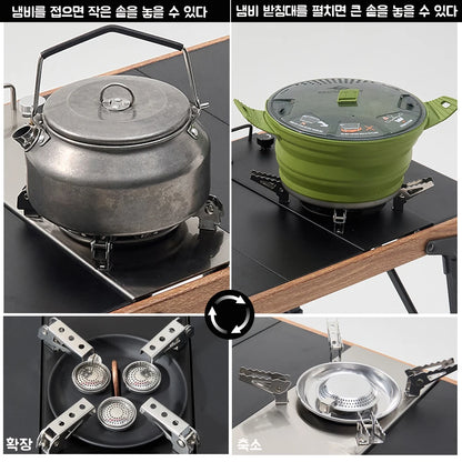 Pandatour IGT Folding Camping Gas Stove - One-Click Ignition High-Power Portable Table Burner