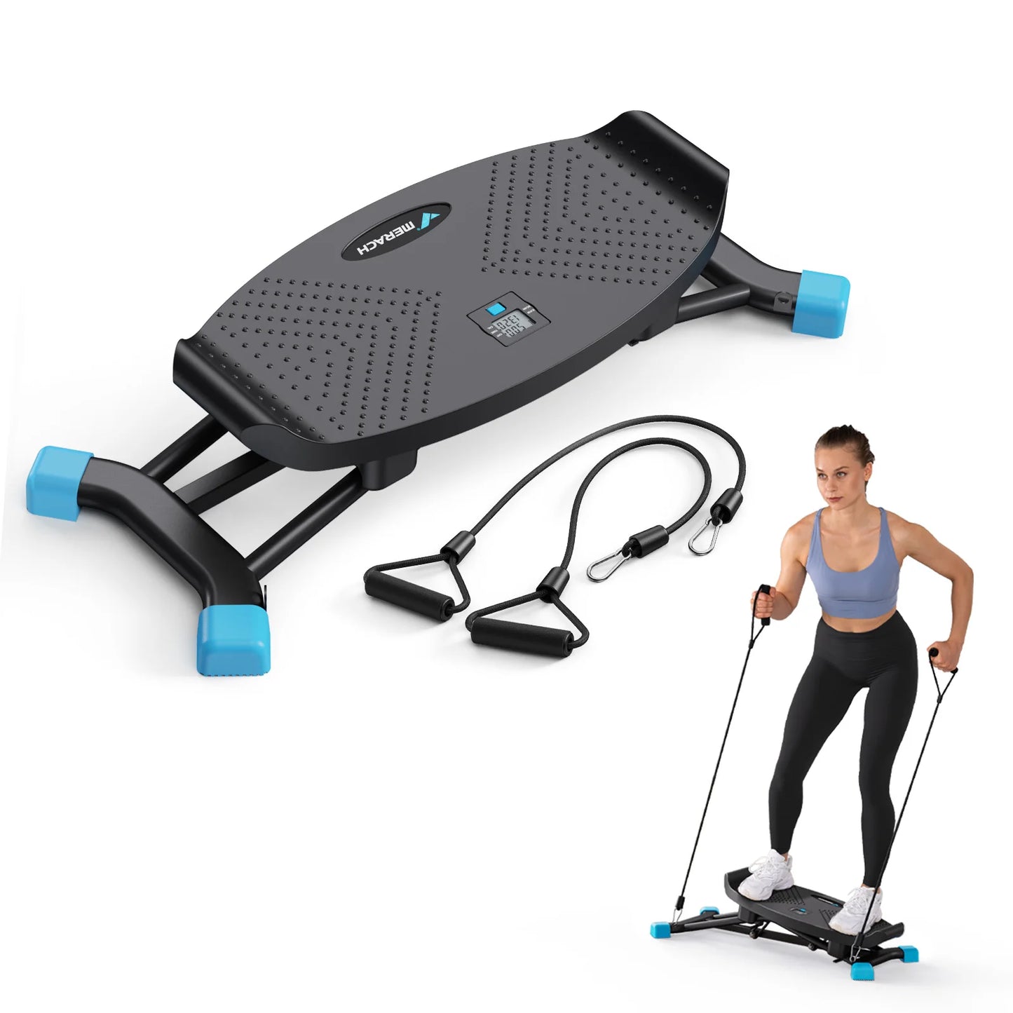 MERACH Simulated Ski Machine – Full Body Cardio Fitness Trainer for Leg Workout & Aerobic Exercise