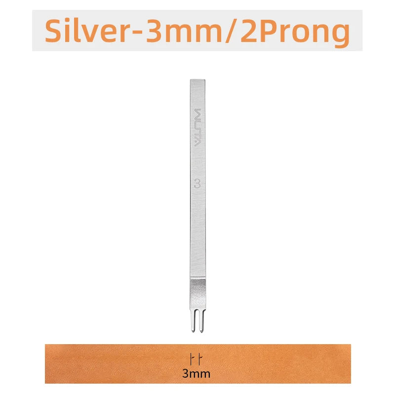 WUTA Leather Chisel Tool – Diamond Pricking Iron with 3/4/5/6mm Hole Punch for Stitching & Leathercraft