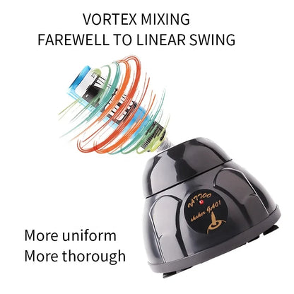 Mini Vortex Mixer Nail Polish Shaker & Tattoo Pigment Ink Stirrer with Non-Slip Base for Fast Mixing