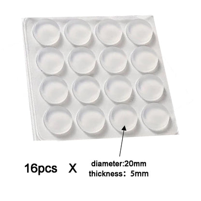 100-Piece Silicone Anti-Slip Bumper Pads - Soft Rubber Furniture Feet, Cabinet Cushions, and Drawer Door Protectors