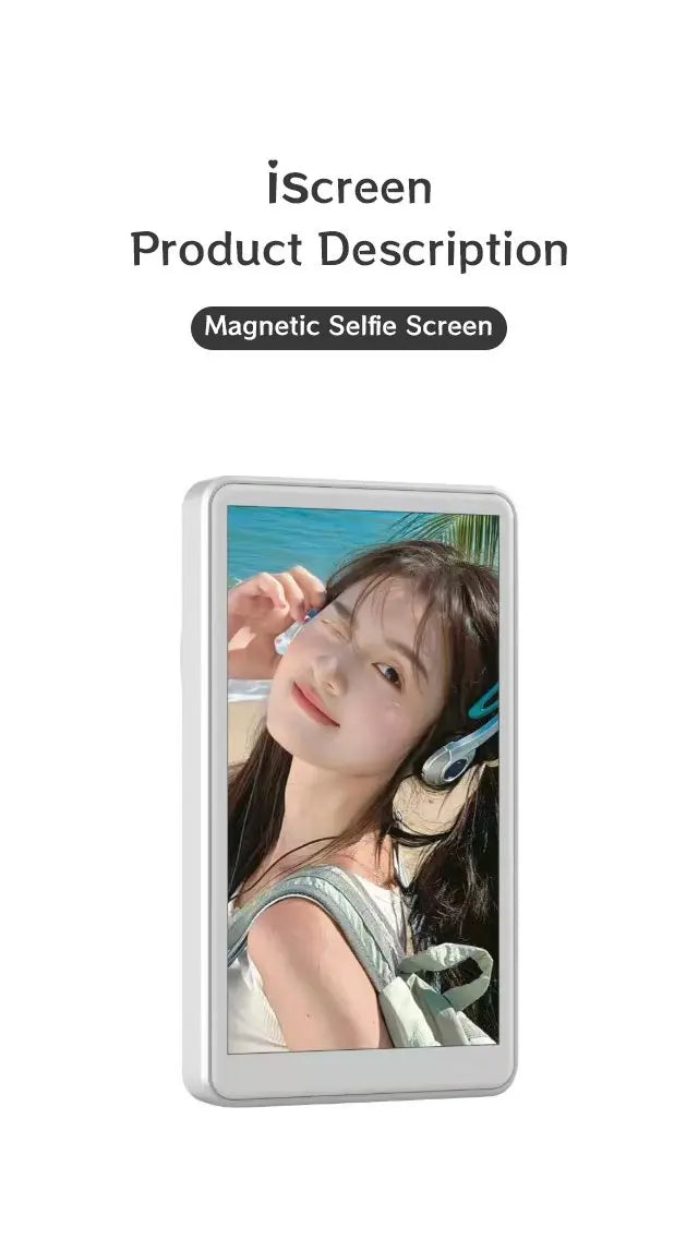 Magnetic Phone Monitor for Vlog – Self-Timer Rear Camera Screen for Live Streaming & Content Creation