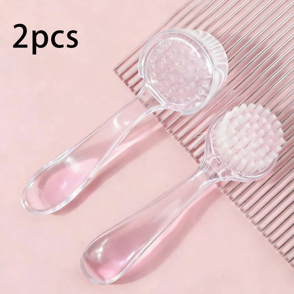 Acrylic Nail Dust Brush Set - Round Head Powder Cleaning Brush With Cap Professional Manicure Pedicure Tool Holder