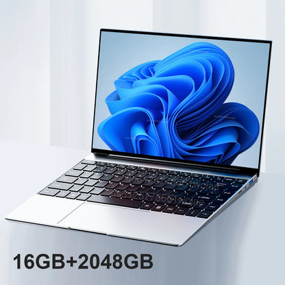 14.1" Ultra-Slim Laptop — Intel N3700 | 16GB RAM | 2TB SSD | 1920x1080 FHD | Windows 11 Pro
