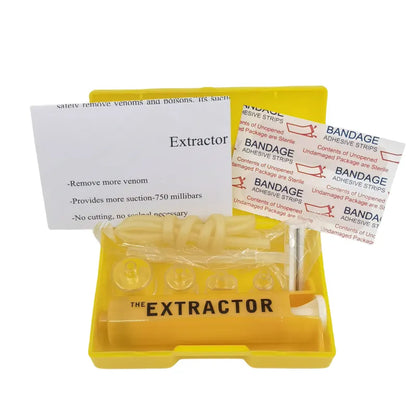 Venom Extractor First Aid Kit : Outdoor Emergency Survival Rescue for Snake & Insect Bites - Wild Bee Bite Vacuum Detox Pump