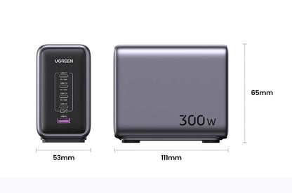 UGREEN 300W GaN Desktop Charging Station - 140W Max Single Port USB Charger with PD3.1 Fast Charging for MacBook Pro, iPad, iPhone