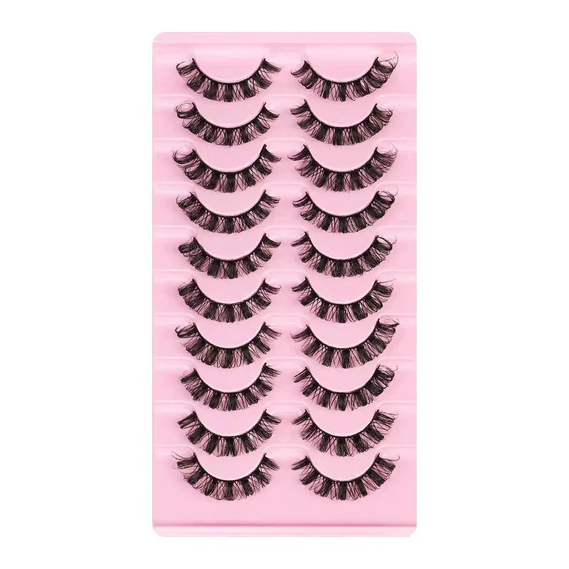 2/10 Pairs 3D Mink Strip False Eyelashes – Dramatic Fake Lash Extensions for Makeup