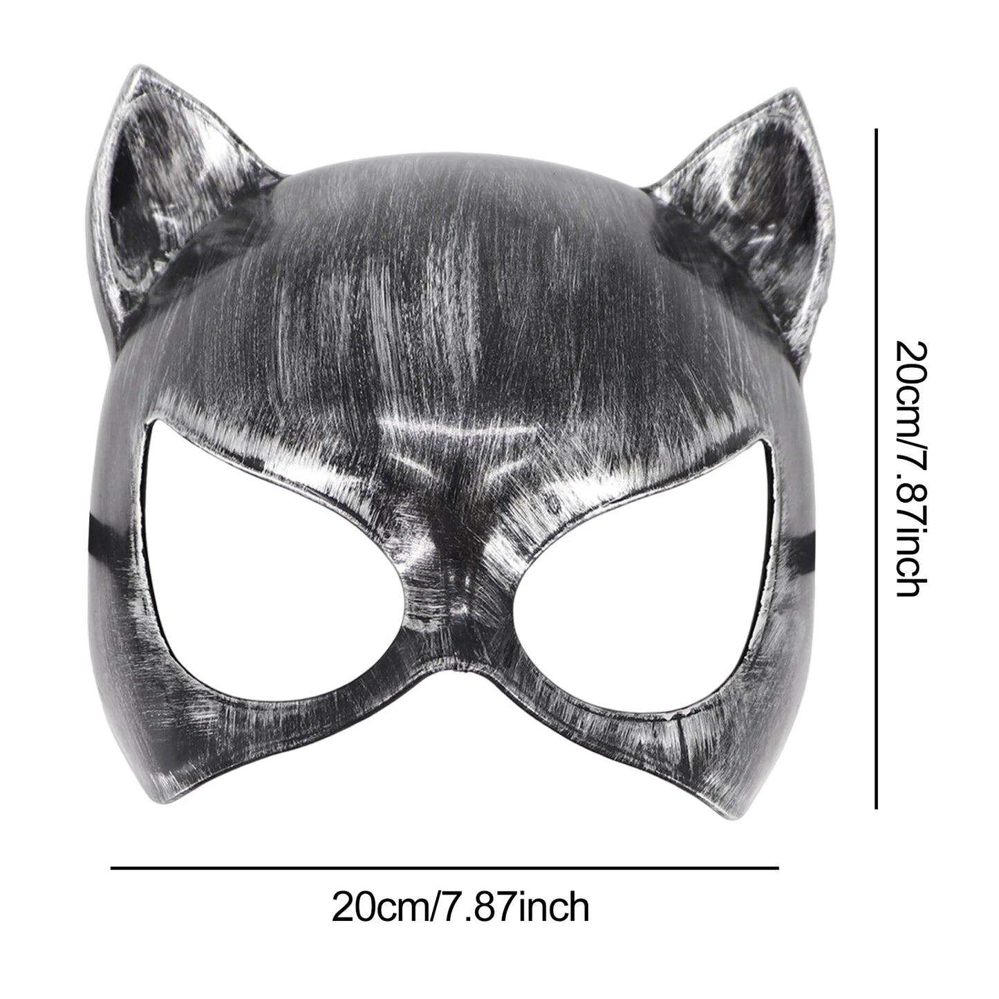 Cat Mask Costume - Animal Cosplay Face Cover for Halloween Parties & Festivals