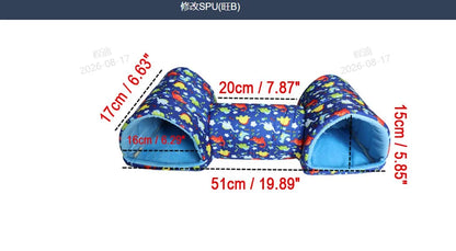 Small Pet Hideaway Tunnel - Cozy Hamster, Gerbil, Guinea Pig, and Ferret Sleeping Cave and Hideout Toy