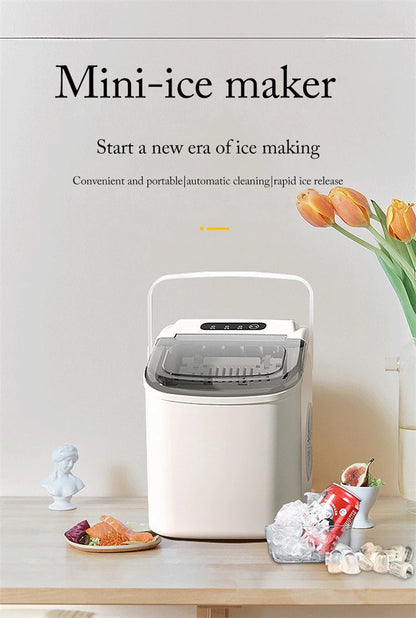 Portable Electric Ice Cube Maker - Automatic Bullet Round Ice Machine, 15kg/24H for Family, Bar, Coffee Shop, Kitchen, Office