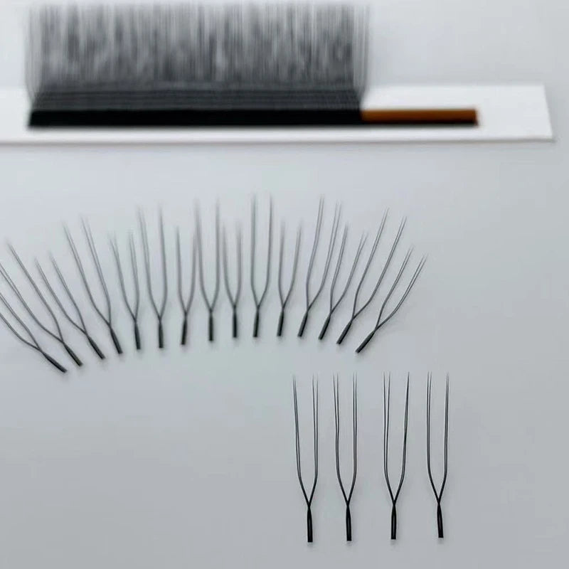 U Shape Lash Extensions — Soft Natural Premade Fan YY Bloom Eyelashes for DIY Application