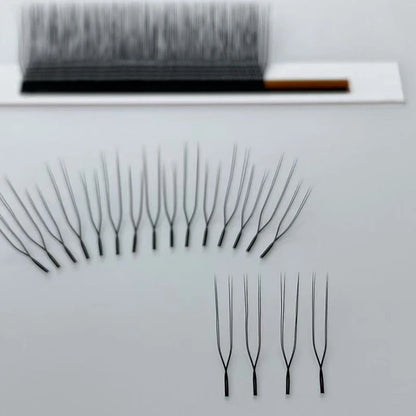 U Shape Lash Extensions — Soft Natural Premade Fan YY Bloom Eyelashes for DIY Application