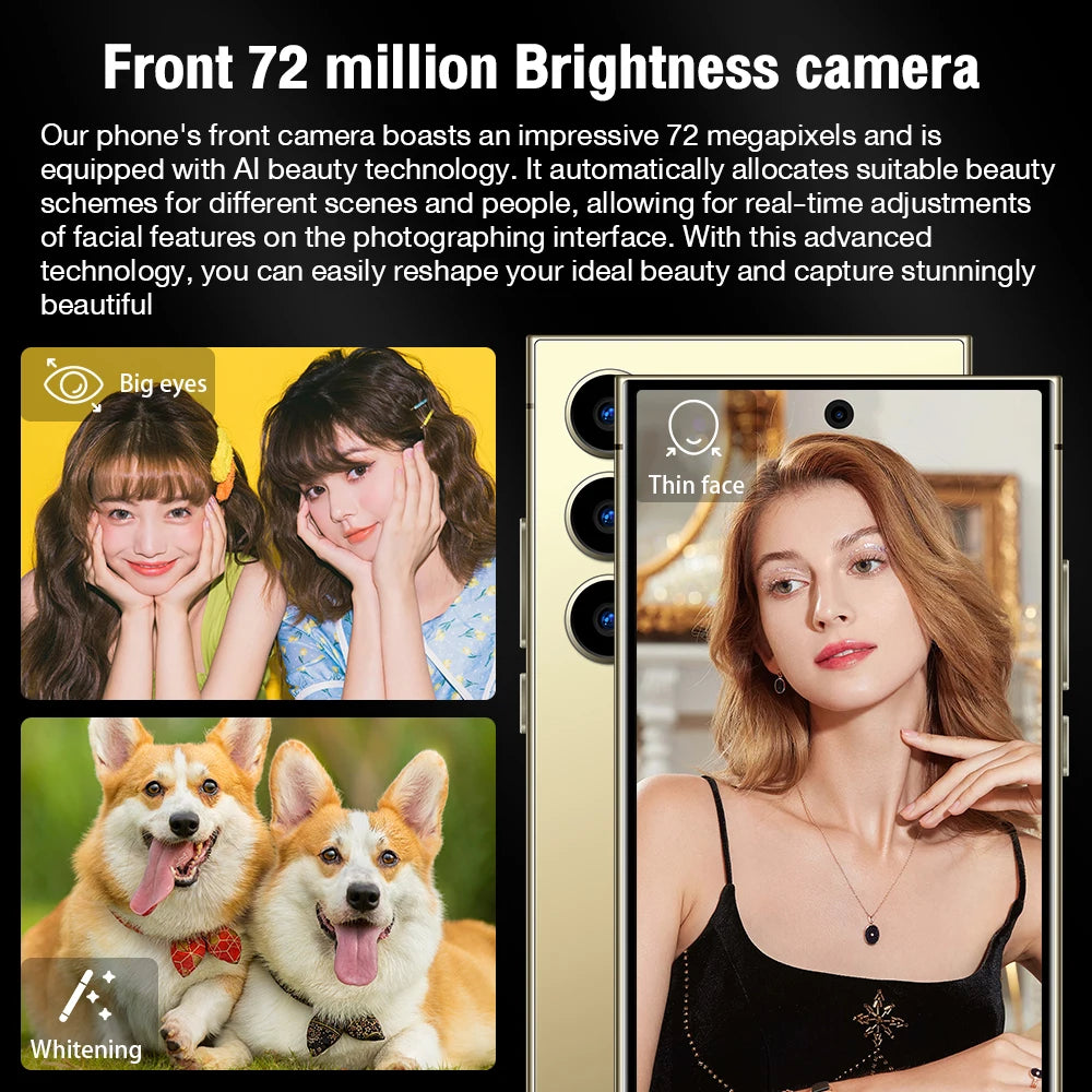 2026 HOT S26 Ultra Smartphone — 7.3" HD Global Edition, Dual SIM, 7800mAh Battery & Facial Recognition