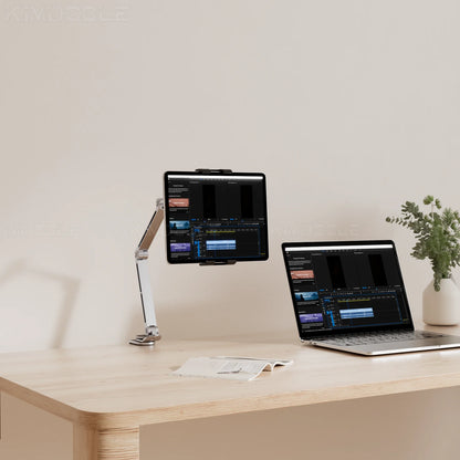 Artpowers Adjustable Tablet Holder – Portable Stand for iPad, Monitor, Phone & Laptop with Rotating Clip Mount