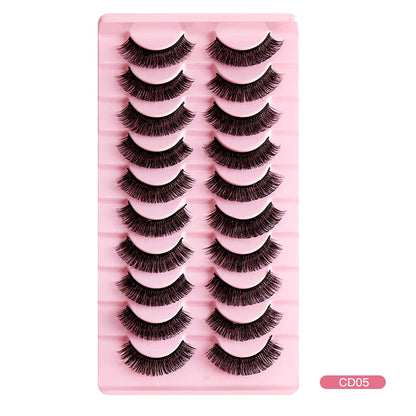 2/10 Pairs 3D Mink Russian Strip False Eyelashes – Dramatic Fake Lash Extensions for Makeup