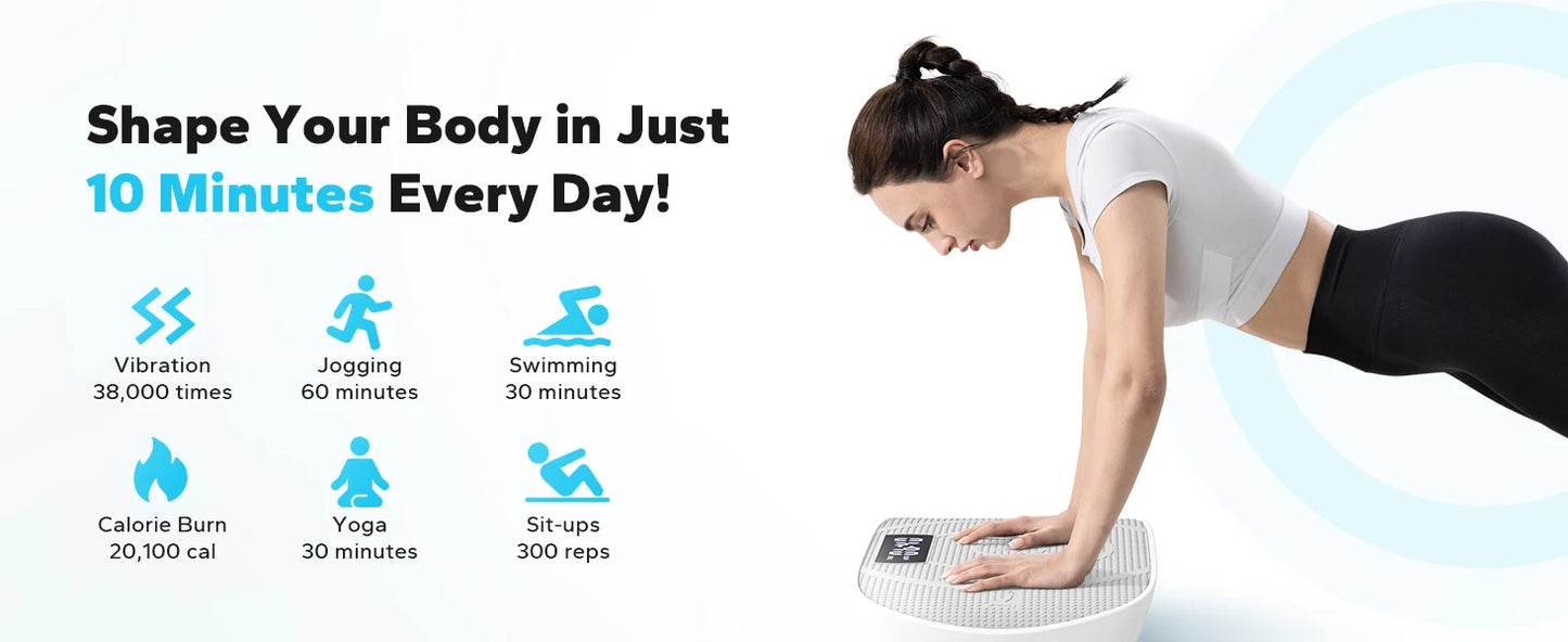 MERACH Vibration Plate Exercise Machine – Whole Body Workout Fitness Platform for Weight Loss & Shaping
