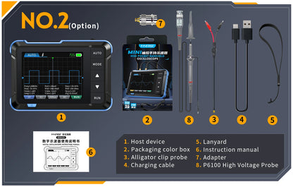 FNIRSI DSO510 DSO152 DSO153 Mini Handheld Digital Oscilloscope | 2-in-1, 48MS/s, 10MHz Bandwidth for Electronic Repair