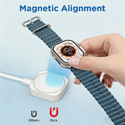 TIMESS Magnetic Fast Apple Watch Charger - USB-C Charging Cable for Apple Watch Series 1–11, SE and Ultra