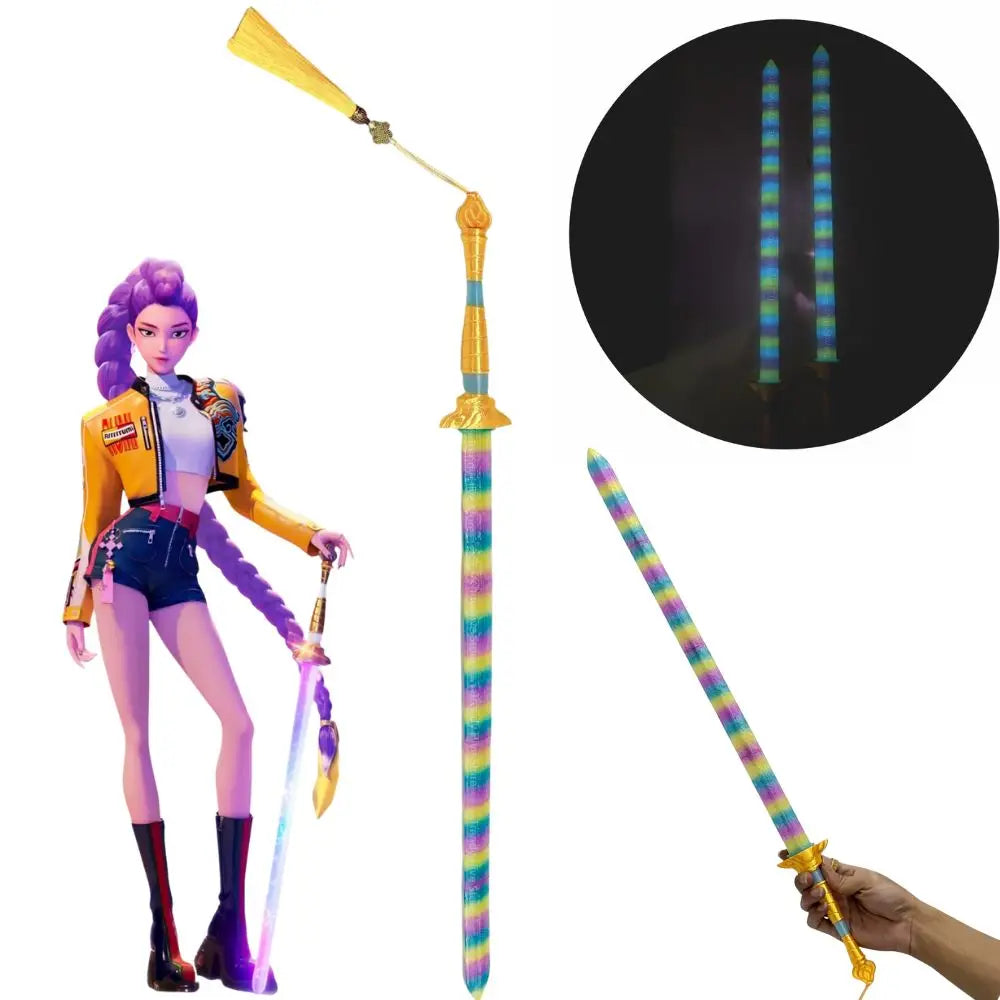 Kpop Demon Hunters Rumi Cosplay Light Sword – Roleplay Weapon Prop for Girl Group Idol, Halloween & Carnival Costume Accessory