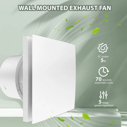 KCvents Exhaust Fan – Reversible Remote Control Ventilation for Bathroom, Kitchen & Home, ECO-Friendly 4/6in Wall Mount