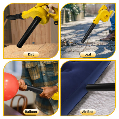 Cordless 2-in-1 Leaf Blower & Vacuum – Electric Jobsite Air Blower for Dewalt 20V Battery